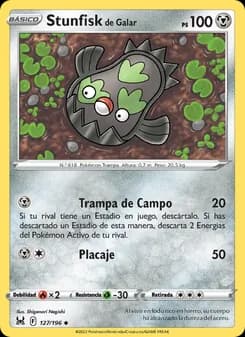 Stunfisk de Galar card in Spanish