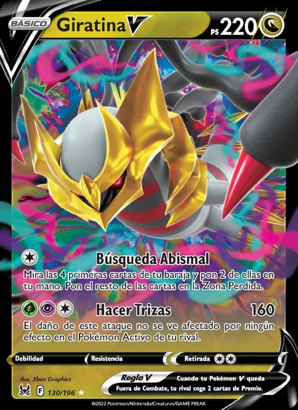 Giratina V card in Spanish