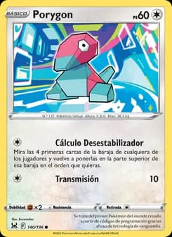 Porygon card in Spanish