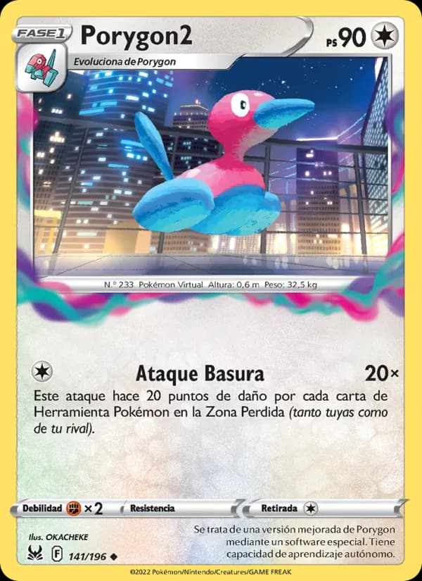 Porygon2 card in Spanish