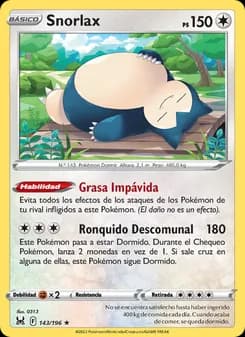 Snorlax card in Spanish