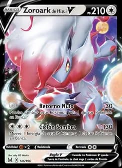 Zoroark de Hisui V card in Spanish