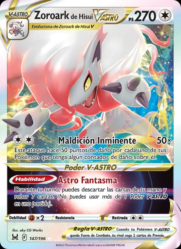 Zoroark de Hisui V-ASTRO card in Spanish