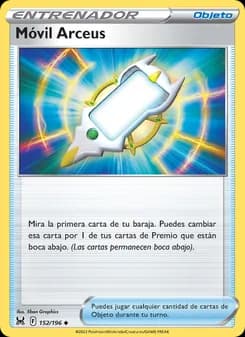 Móvil Arceus card in Spanish