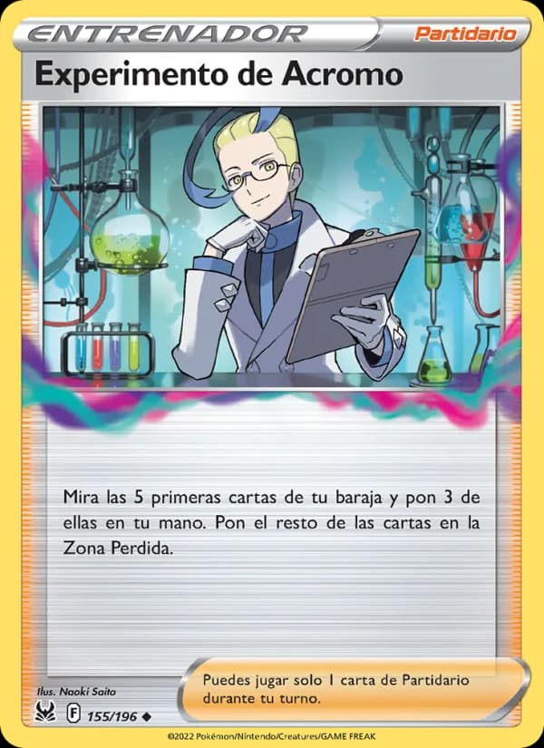 Experimento de Acromo card in Spanish