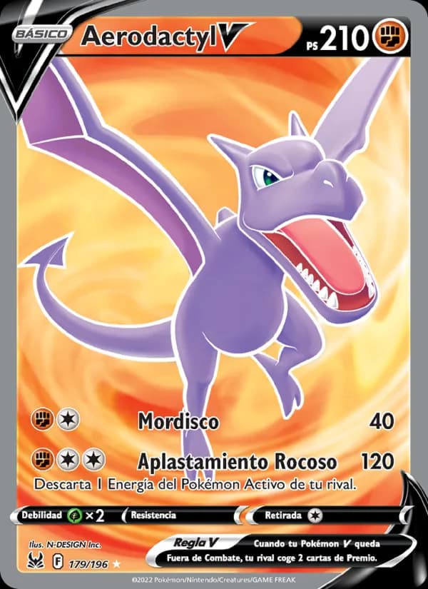 Aerodactyl V card in Spanish