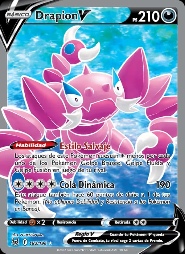 Drapion V card in Spanish