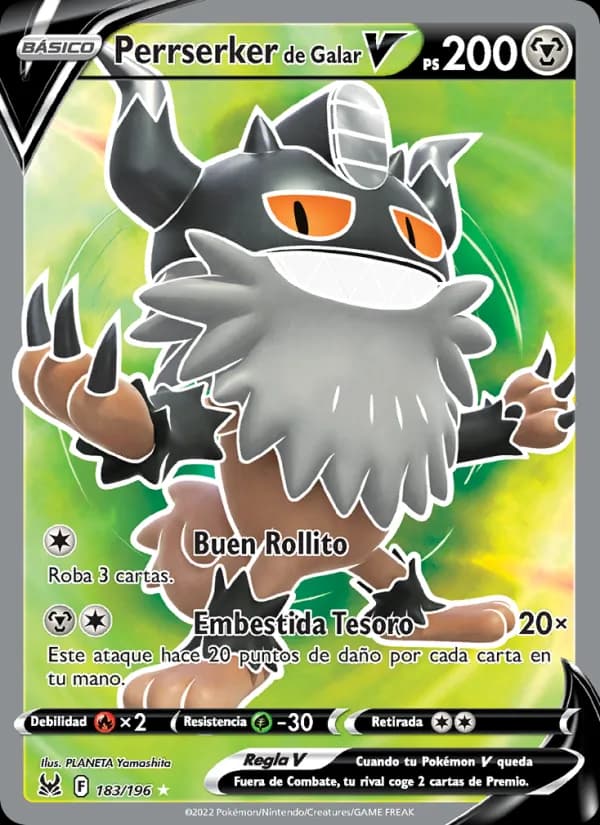 Perrserker de Galar V card in Spanish