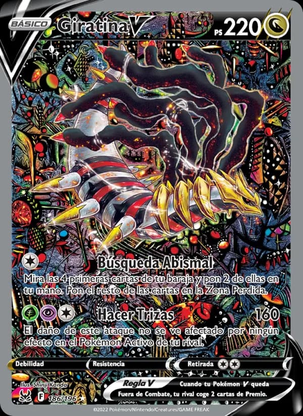 Giratina V card in Spanish