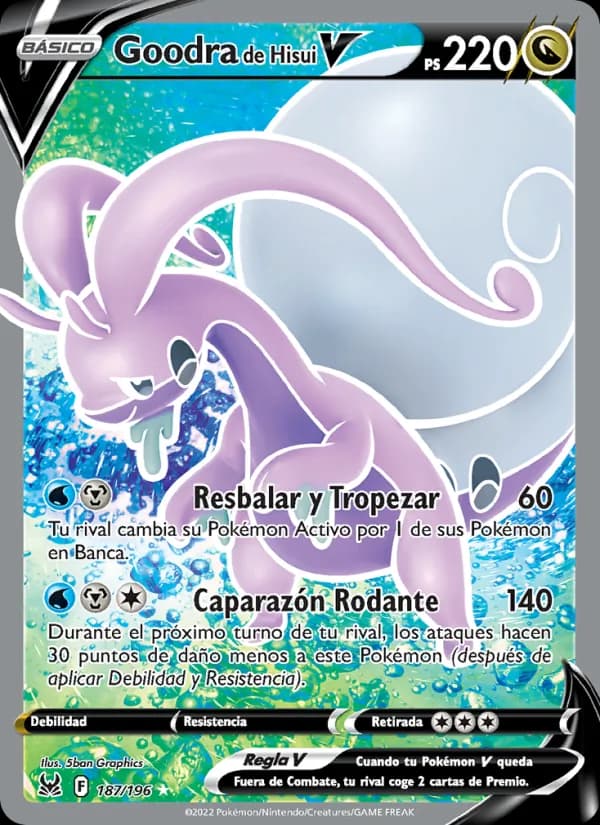 Goodra de Hisui V card in Spanish
