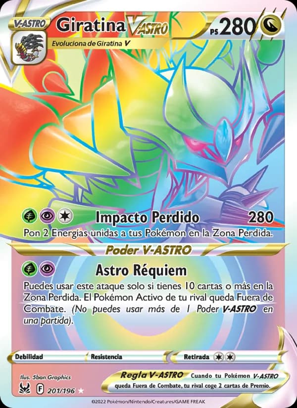 Giratina V-ASTRO card in Spanish