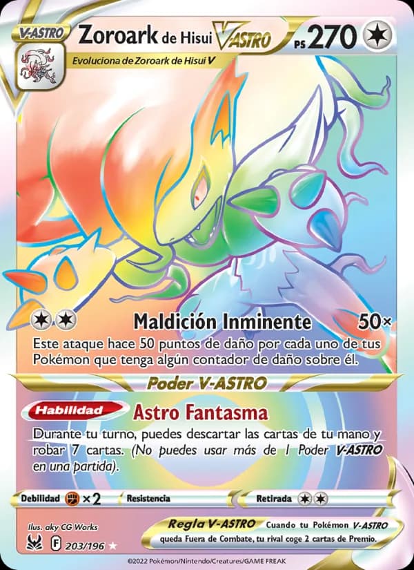 Zoroark de Hisui V-ASTRO card in Spanish