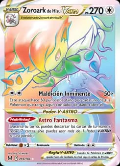 Zoroark de Hisui V-ASTRO card in Spanish