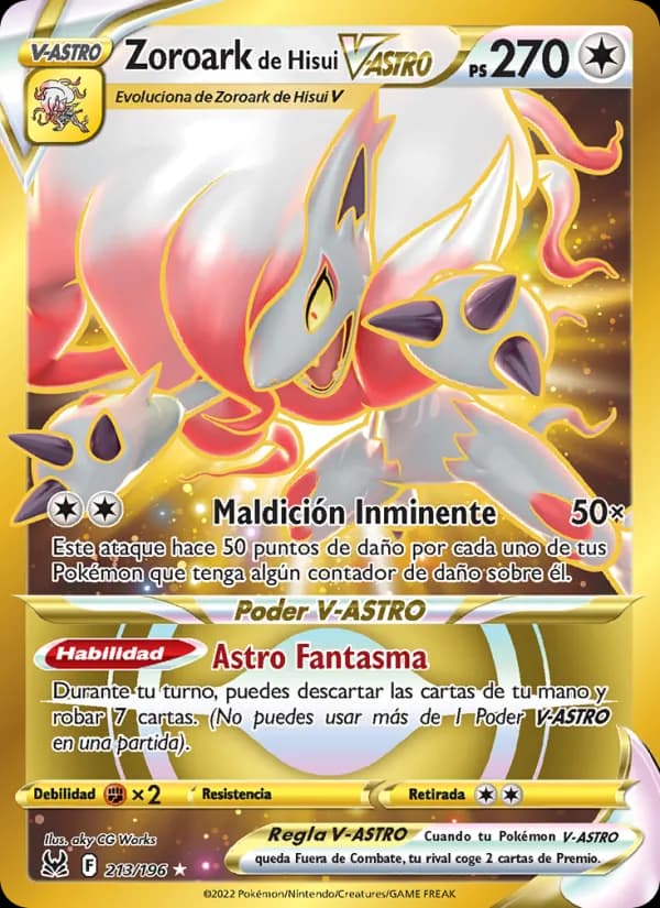 Zoroark de Hisui V-ASTRO card in Spanish