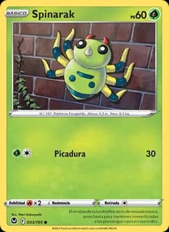 Spinarak card in Spanish