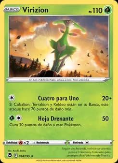 Virizion card in Spanish