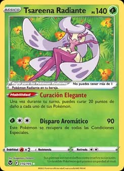 Tsareena Radiante card in Spanish