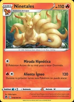 Ninetales card in Spanish