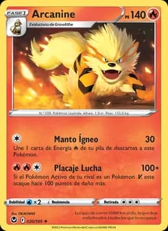 Arcanine card in Spanish