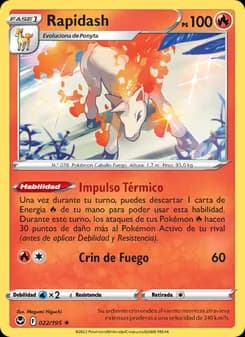 Rapidash card in Spanish
