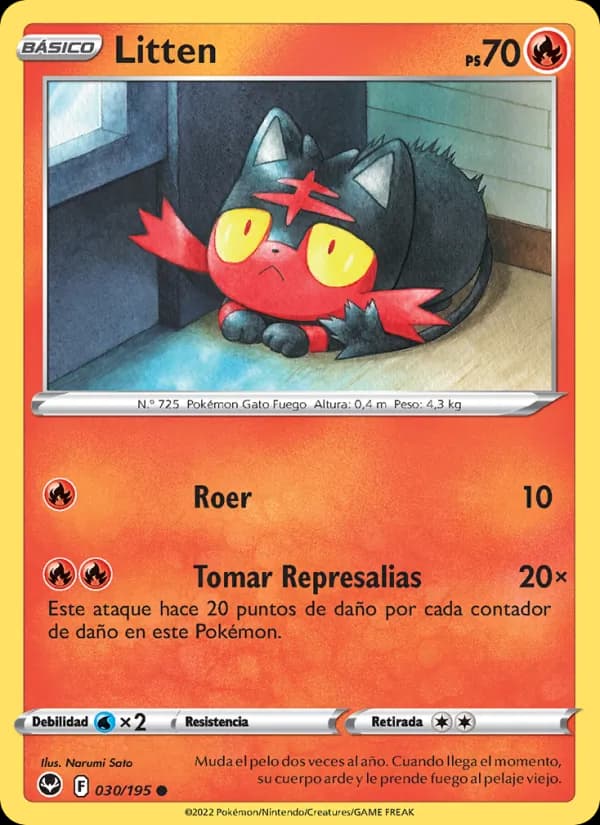 Litten card in Spanish