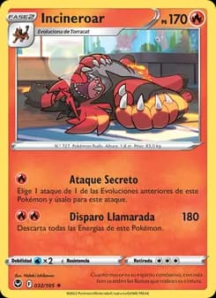 Incineroar card in Spanish