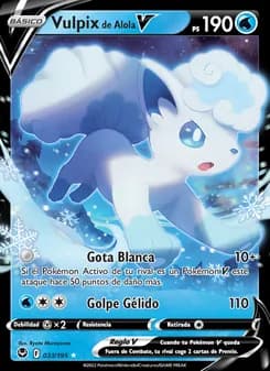 Vulpix de Alola V card in Spanish