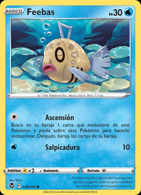Feebas card in Spanish