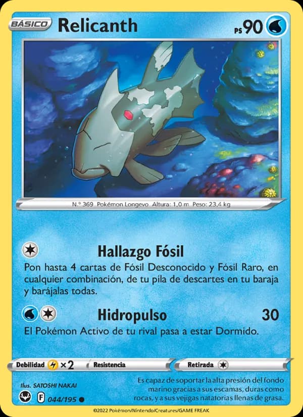 Relicanth card in Spanish
