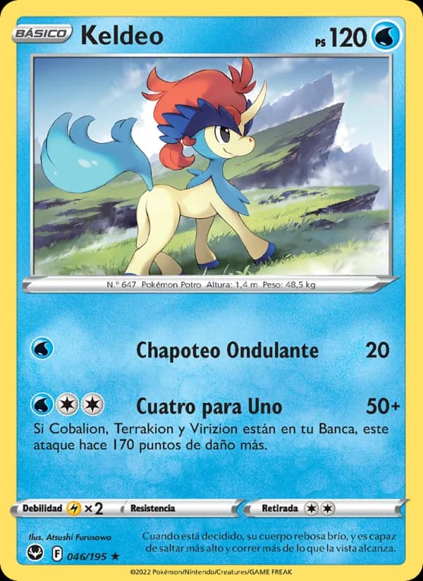 Keldeo card in Spanish