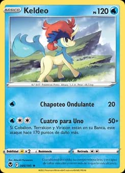 Keldeo card in Spanish