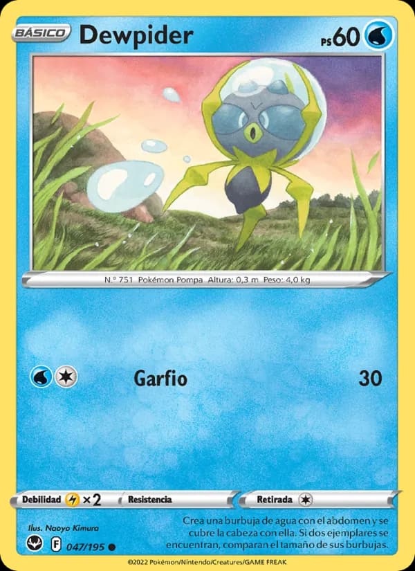 Dewpider card in Spanish
