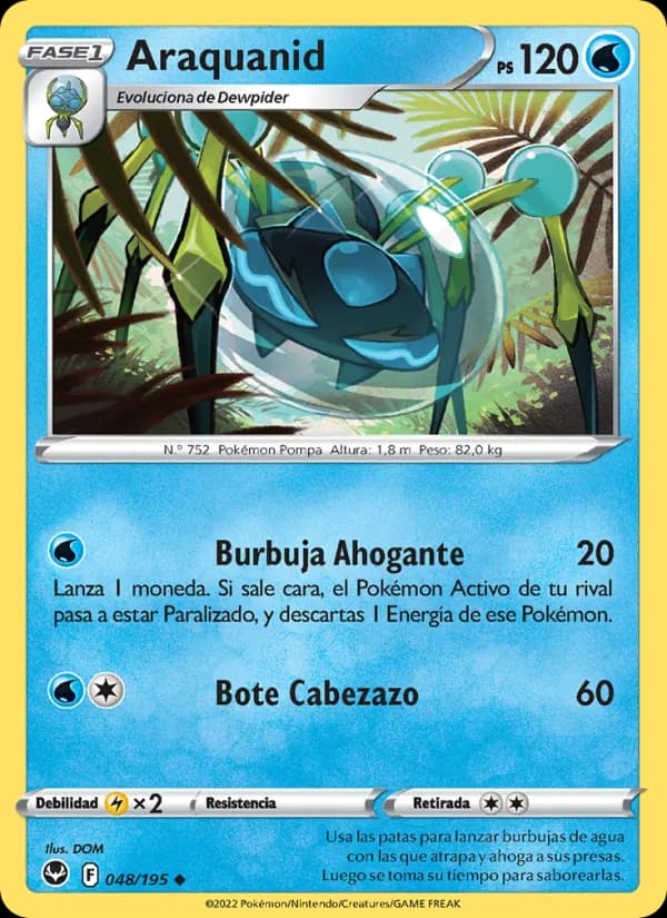 Araquanid card in Spanish