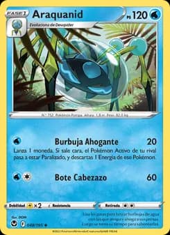 Araquanid card in Spanish