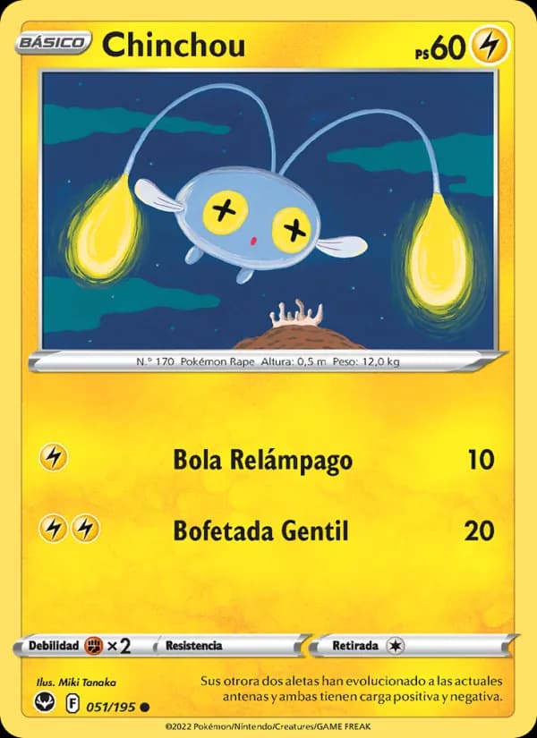 Chinchou card in Spanish
