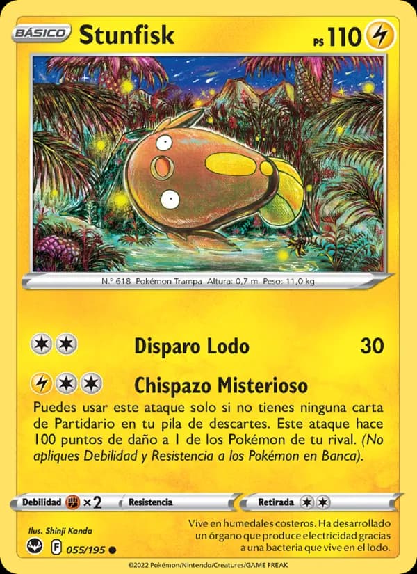 Stunfisk card in Spanish