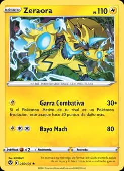 Zeraora card in Spanish