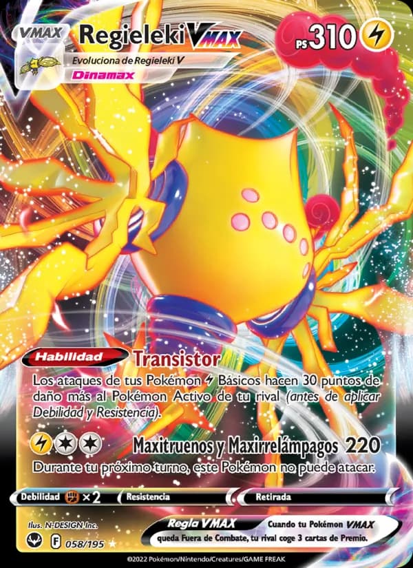 Regieleki VMAX card in Spanish