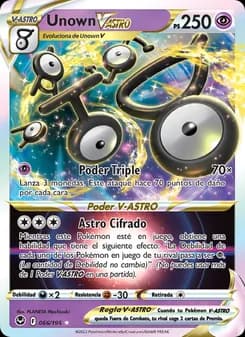 Unown V-ASTRO card in Spanish