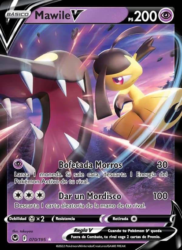 Mawile V card in Spanish