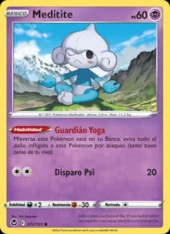 Meditite card in Spanish