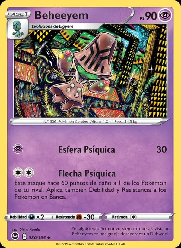 Beheeyem card in Spanish