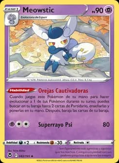 Meowstic card in Spanish