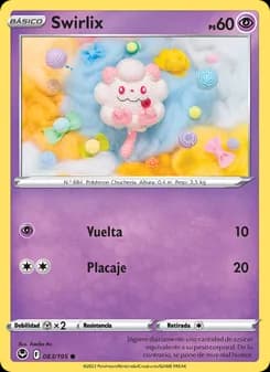 Swirlix card in Spanish