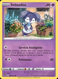 Indeedee card in Spanish