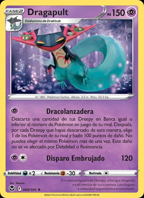 Dragapult card in Spanish