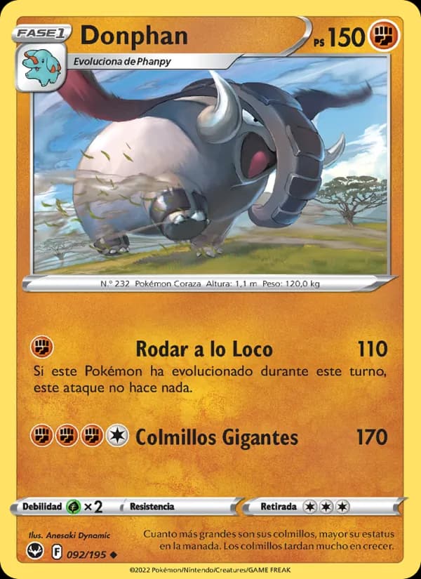 Donphan card in Spanish