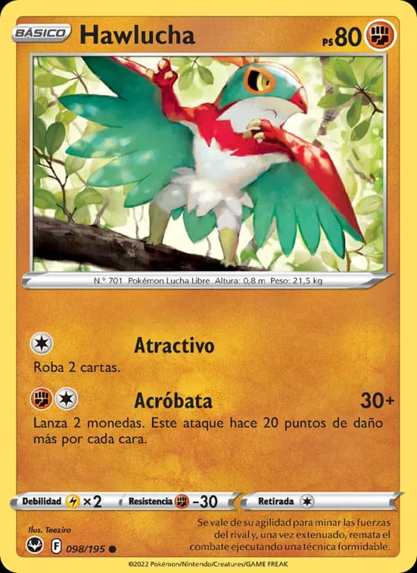 Hawlucha card in Spanish
