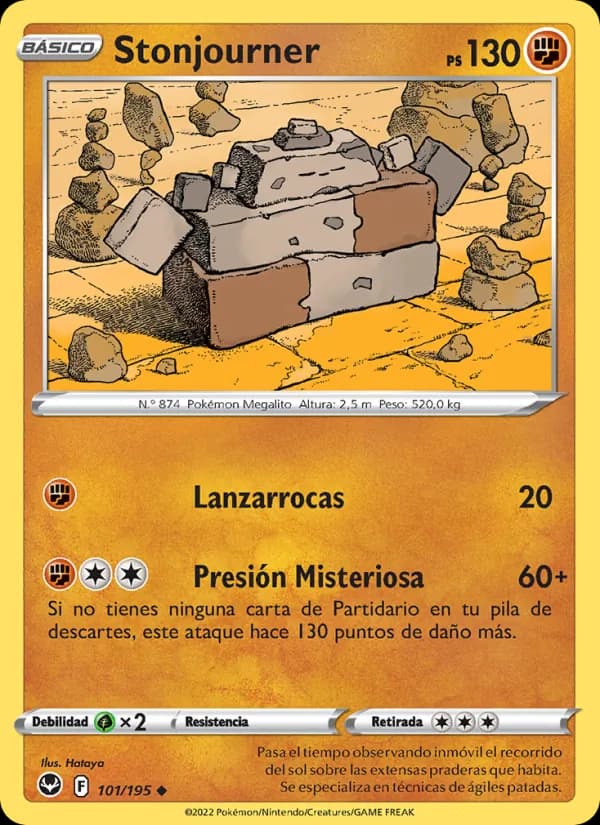 Stonjourner card in Spanish
