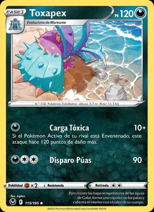 Toxapex card in Spanish